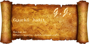 Gyurkó Judit névjegykártya
