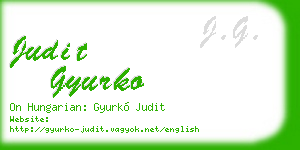 judit gyurko business card
